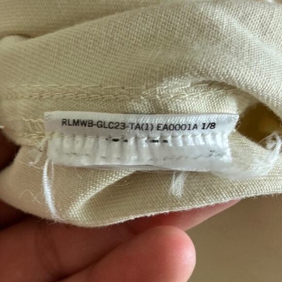 Polo Ralph Lauren Womens Shirt Winter Cream Beaded Twill Denim Button Down XXL - Picture 7 of 13